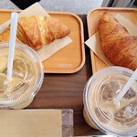 ポルト コーヒー - 料理写真:カフェラテ・カフェモカ＆クロワッサン・チョコクロワッサン