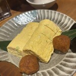 銀乃 - 蟹と九条ネギのだし巻き