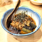 色とり鳥 - ナスとキノコの揚げびたし