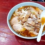 八角亭 - 店の看板のねぎチャーシューラーメン（普通盛りでも量多いです。）