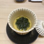 兄弟寿し - あおさと梅の茶碗蒸し