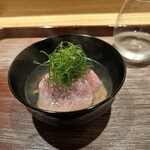 永山 - 榊山牛のしゃぶしゃぶ、九条ねぎ、原木椎茸