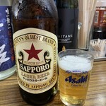立呑み処 入部酒店 - 赤星大瓶