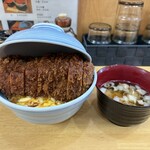 とんかつ零 - 焼きカツ丼特上、ご飯大盛り