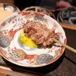 焼鳥しん - せせり（塩、辛子）