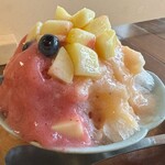 こちかぜ - かき氷：桃+苺