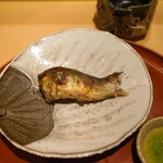 銀座 しのはら - 鮎の塩焼き、蓼酢