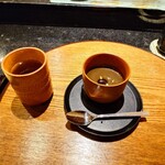 京極寿司 - ◯ほうじ茶のブラマンジェ
      ■今回は
      抹茶のブランマンジェ、ほうじ茶のブランマンジェ
      梅のシャーベットから選択出来た