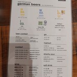 シュマッツ BEER DINING - 飲み放題メニュー