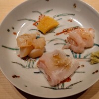 すが弥 - クエ、甘海老、数の子、小柱