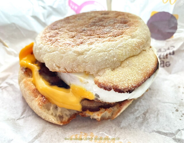 あーむずえっぐまふぃん 朝マック ソーセージエッグマフィン＋ハッシュドポテト＋コーラ（L