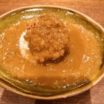 京町堀 なかむら - 〆のメンチカツカレー