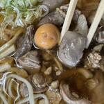一茶庵 支店 - もつラーメン700円