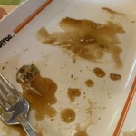 コメダ珈琲店 - タレが大量なので手がベタベタする