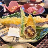 梅田 璃泉 本店 - 天そば御膳の天ぷら