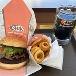 A&W - The A&Wバーガー、カーリーフライ(S)コンボ