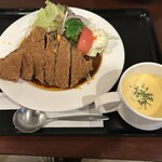 八田洋食堂 はな - 牛カツデミソース＆かぼちゃの冷製スープ