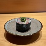 鮨 つぼみ - 鰯巻き ネギ味噌 海苔は三國屋
      ふふふ、めちゃこれ好き♡