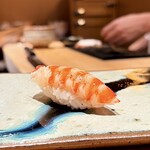 鮨 つぼみ - 車海老 宇部より
      火入れ加減絶妙でとても甘み豊かです♪