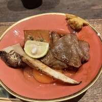鳥茂 - 松茸入り牛すき焼き