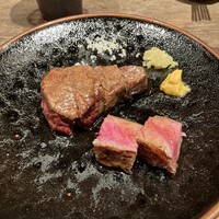 鳥茂 - 牛ステーキ、ヒレとサーロイン