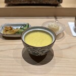 鮨つぐ - とうもろこしすり流し茶碗蒸し