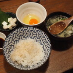 鳥扇 - 〆は卵かけご飯