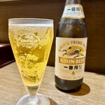 自家製麺 麺や ひなた - 瓶ビール 600円