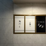 鮨つぐ - ビル内の案内板