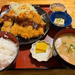 ばんちゃ屋 - チキンカツ定食 1,050円、豚汁変更 +300円