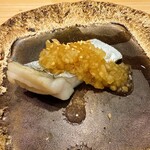 銀座 鮨 しょう介 - 【太刀魚の淡路島玉ねぎソースがけ】