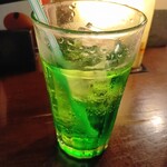 とり鉄 - ランチセットのドリンク(メロンソーダ)