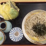蕎麦処 まち庵 - いか天ざる蕎麦1330十割300