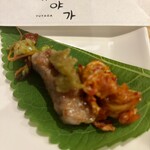 韓国料理 允矢家 - エゴマとモクサルと柚子胡椒