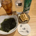 韓国料理 允矢家 - チルソンサイダーとセロリの醤油漬け