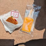 ORA外食パビリオン宴 - コロッケサンドとミカンアイス