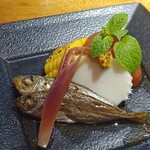 茅場町食堂 History by moto since 2010 - 冷やしトマト、アジの三杯、さぬきすまき