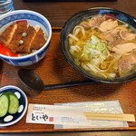 といや - ★平日限定といや名物セット（大盛セット・肉そば冷・ミニタレカツ丼・1050円税込）★