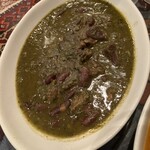 BolBol - ゴルメサブズィ。イランのシンプルなごった煮。不思議な色合いなのはほうれん草のペーストが混ざっているからのよう。