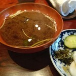 みかわ 是山居 - シジミの味噌汁と漬物