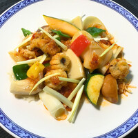 ハモと色々野菜のXO醤炒め
