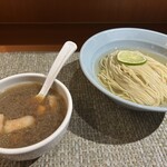 麺庵 いぶし - 地鶏の昆布水つけ麺　1200円