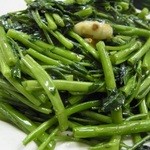 上海華都小吃點心城 - 炒空心菜（空芯菜炒め）