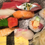 Sushi Tochinoki - 2014/10 ランチの握り1.5人前