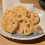 やきとり酒蔵 庄助 - レンコン天ぷら