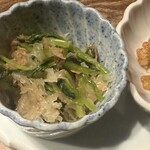 赤坂 鮨大谷 - 壬生菜と白木耳の土佐和え