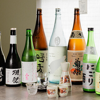季節の日本酒をはじめ、定番酒など充実のドリンクメニュー！