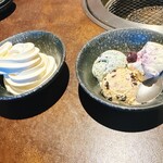 熟成焼肉いちばん - ソフトクリームとアイスクリーム❗️