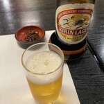 鰻割烹 伊豆栄 - ビールとお通し