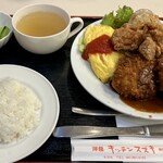 キッチンスズキ - ヒレカツ、若鶏カラアゲ、プレーンオムレツ